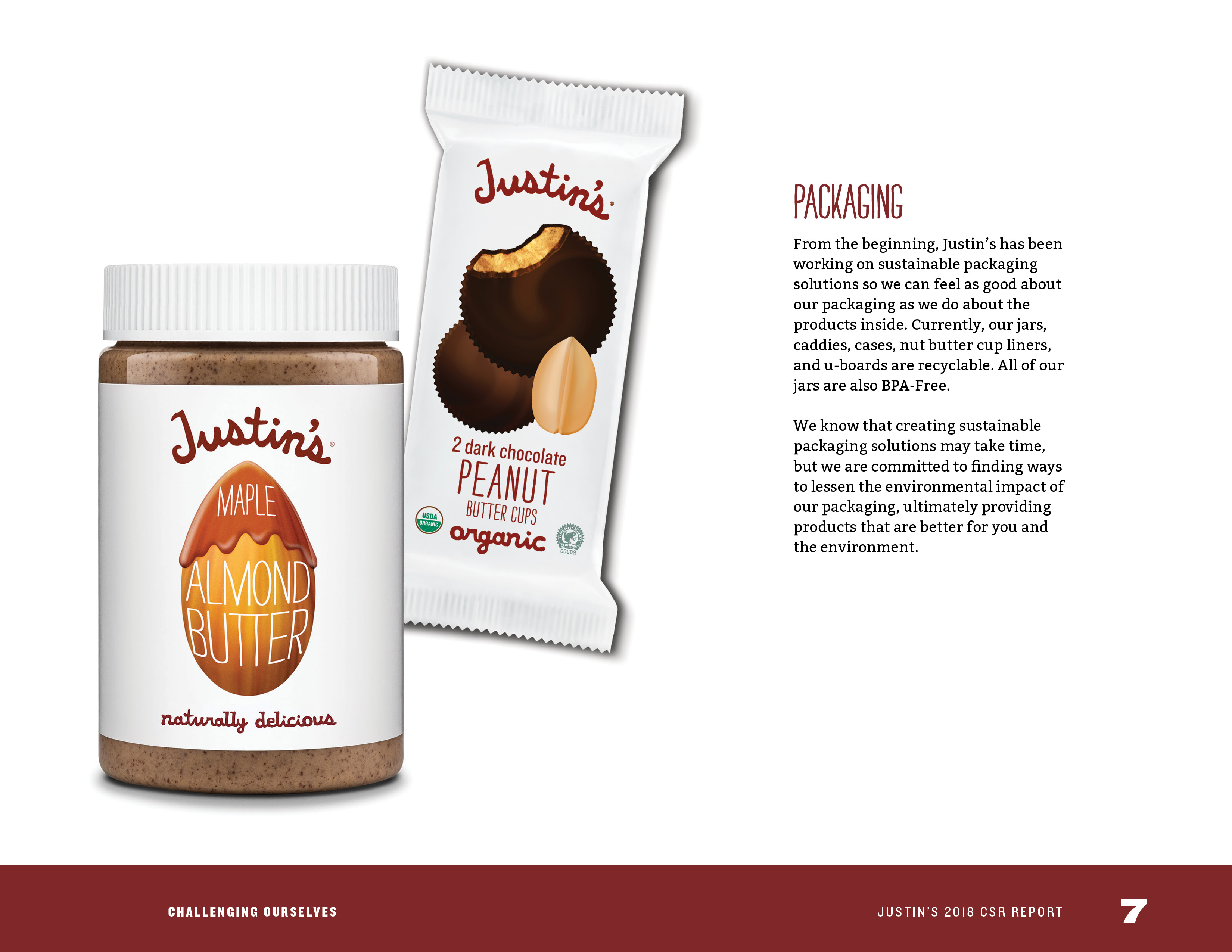 Justin's 2018 CSR Report by Megan Hillman Donovan